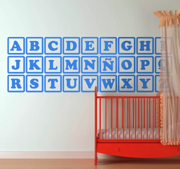 Alphabet Spielsteine Aufkleber - TenStickers