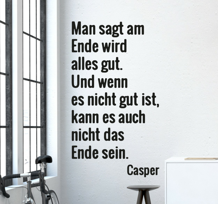 Wandtattoo Wohnzimmer modern am Ende wird alles gut - TenStickers