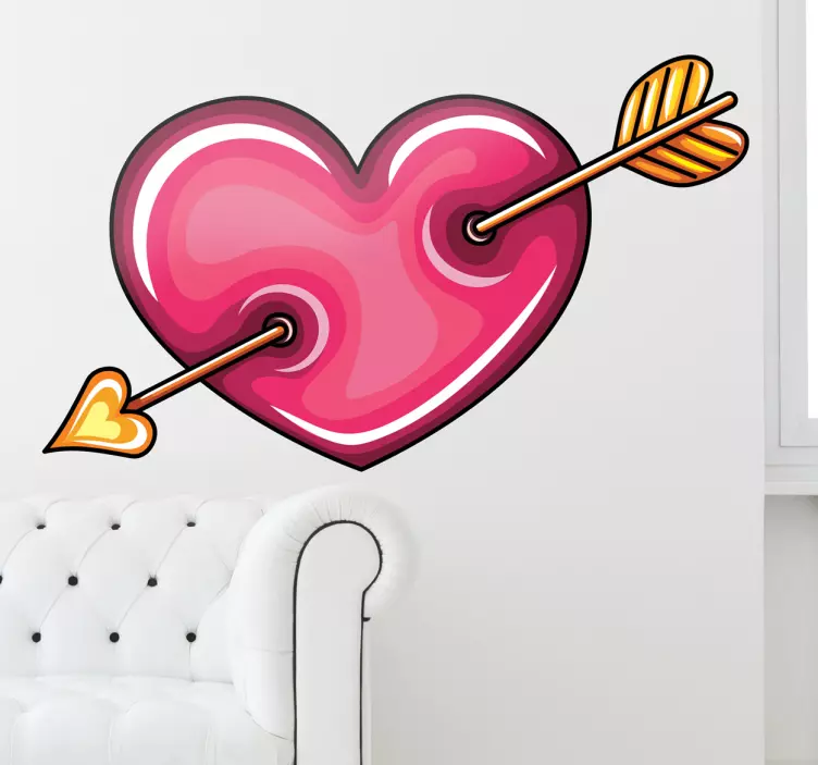 Amor Herz Aufkleber - TenStickers