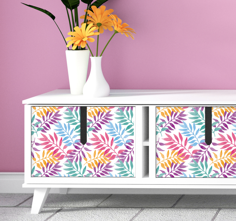 Möbelfolie aquarell Blätter - TenStickers