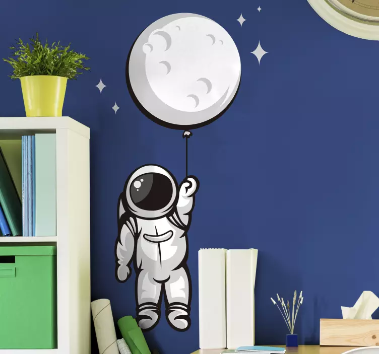 Astronaut im weltraum wandaufkleber - TenStickers