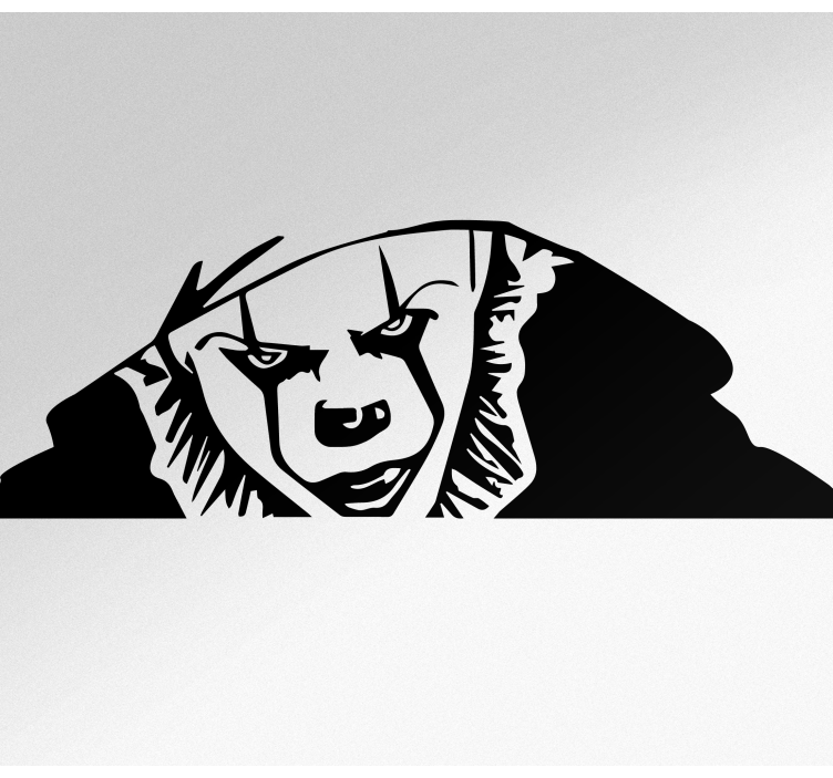 Autoaufkleber Erschreckend clown spähen - TenStickers