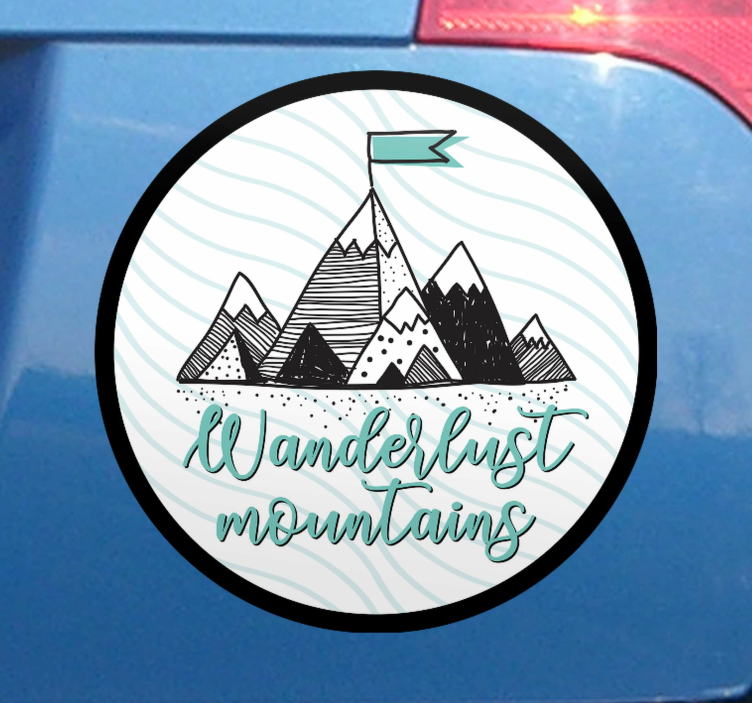 Autoaufkleber Fernweh berge - TenStickers