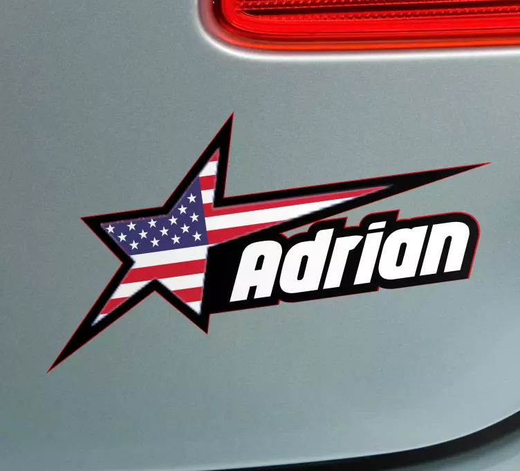 Autoaufkleber Flagge und Namensaufkleber - TenStickers