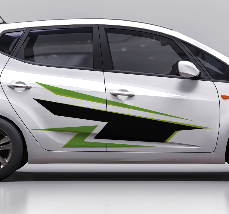 Autotattoo Grüne und schwarze autoverpackung - TenStickers