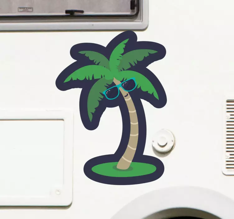 Wohnmobil Aufkleber Strandpalme - TenStickers