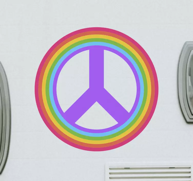Autoaufkleber Regenbogen friedenszeichen - TenStickers