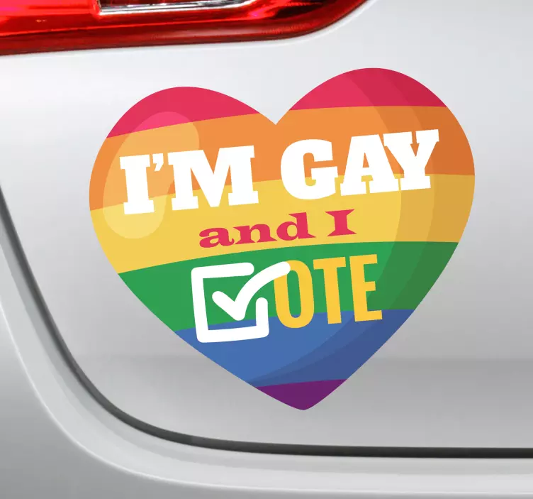 Autoaufkleber I`M GAY and I VOTE - TenStickers