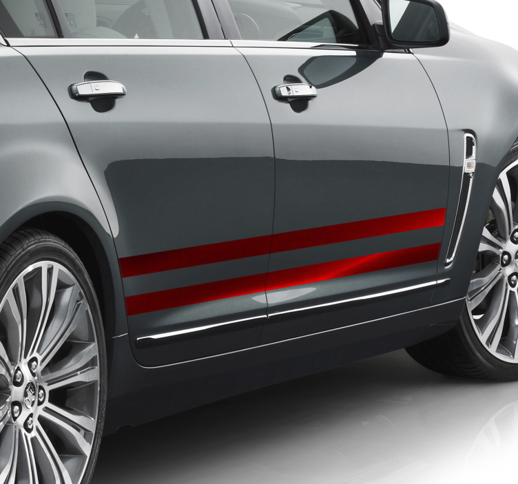 Autotattoo Roter dünner Streifen - TenStickers