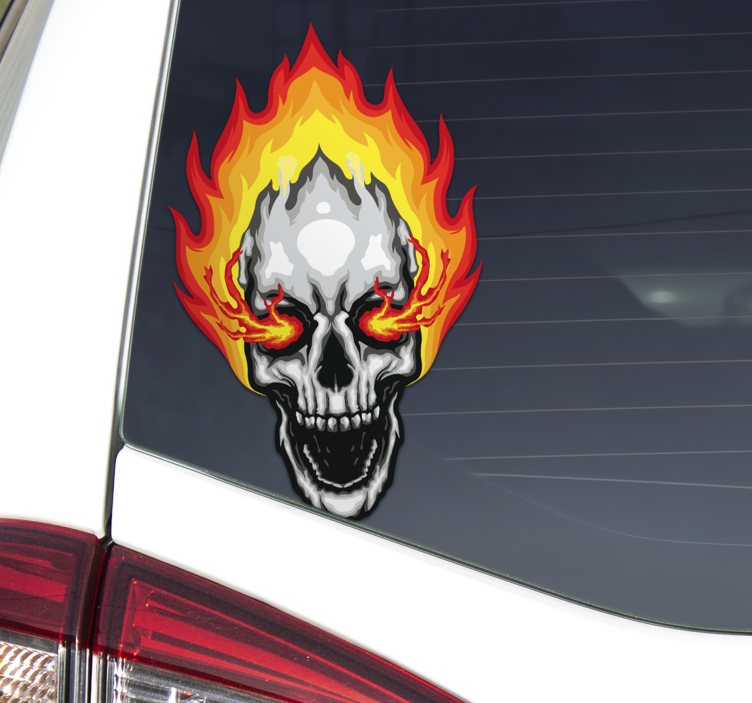 Autoaufkleber Schädelfeuer - TenStickers
