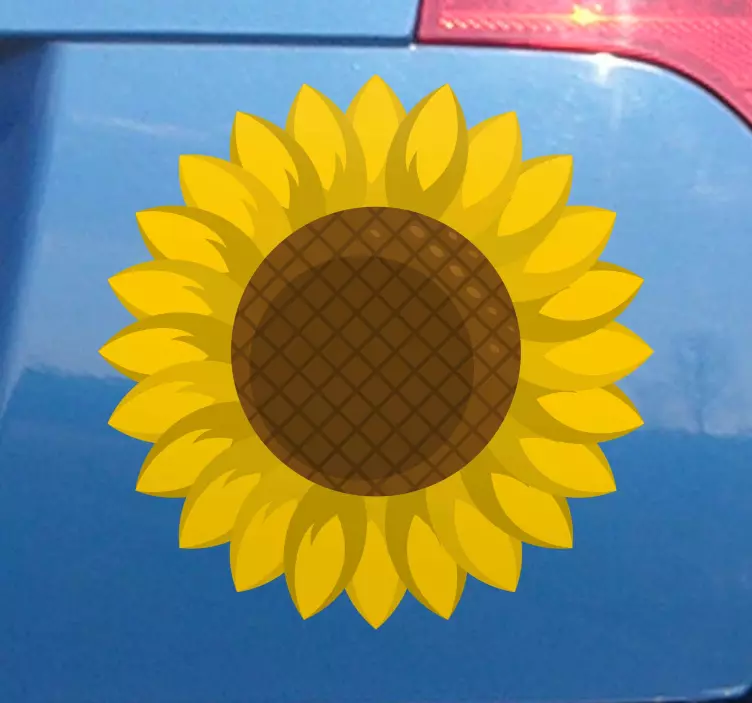 Autoaufkleber Sonnenblumenauto - TenStickers