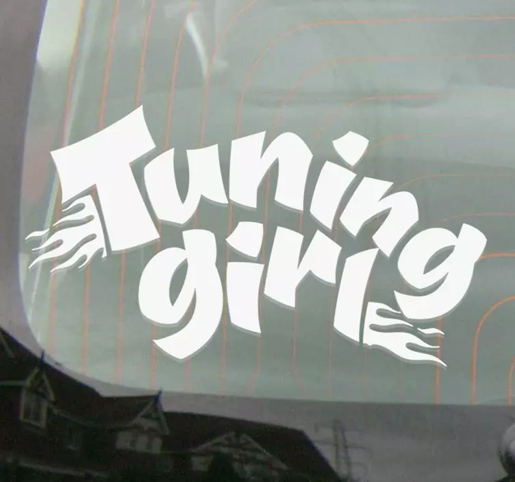 Autoaufkleber Text Tuning Girl - TenStickers