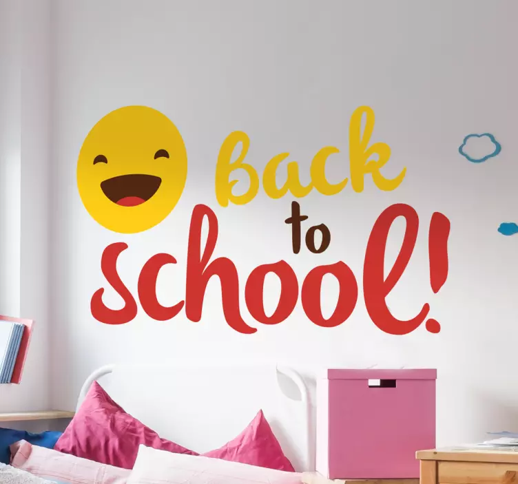 Aufkleber Back to School Smiley - TenStickers