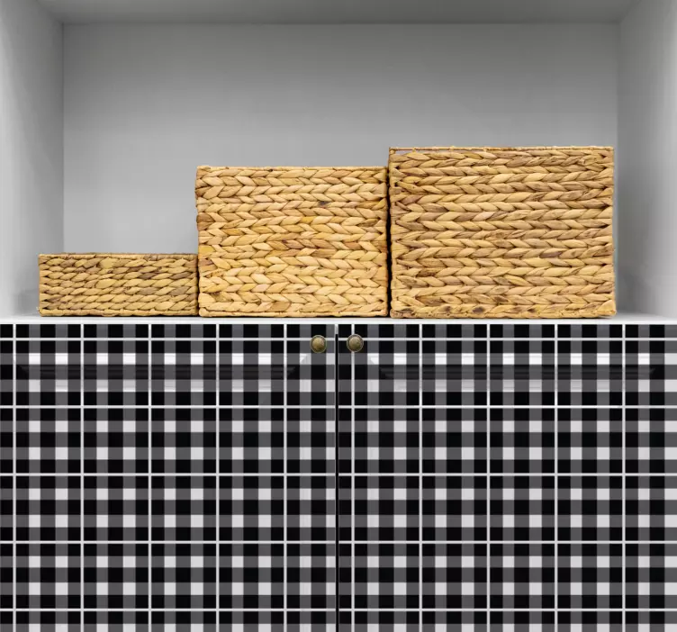 Aufkleber bedruckt karierter musterhintergrund - TenStickers