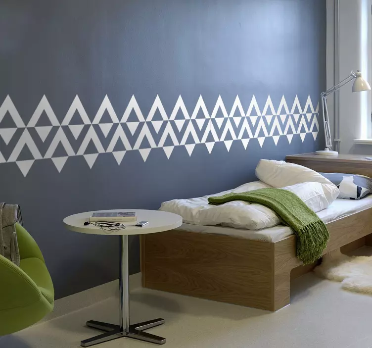 Bordüre selbstklebend nordische Dreiecke - TenStickers