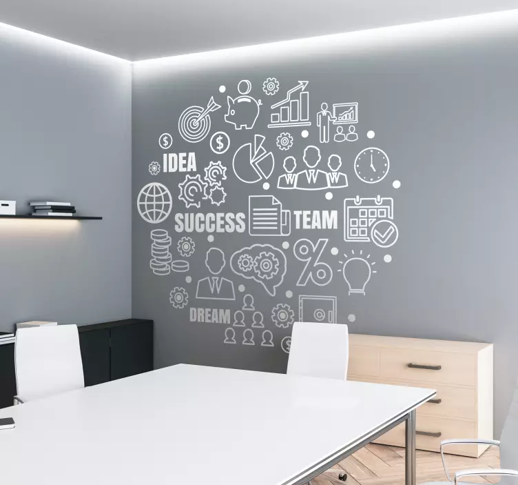 Aufkleber dekorativ Büro Ideogramm - TenStickers