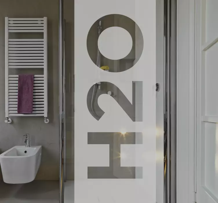 Aufkleber Dusche H2O - TenStickers
