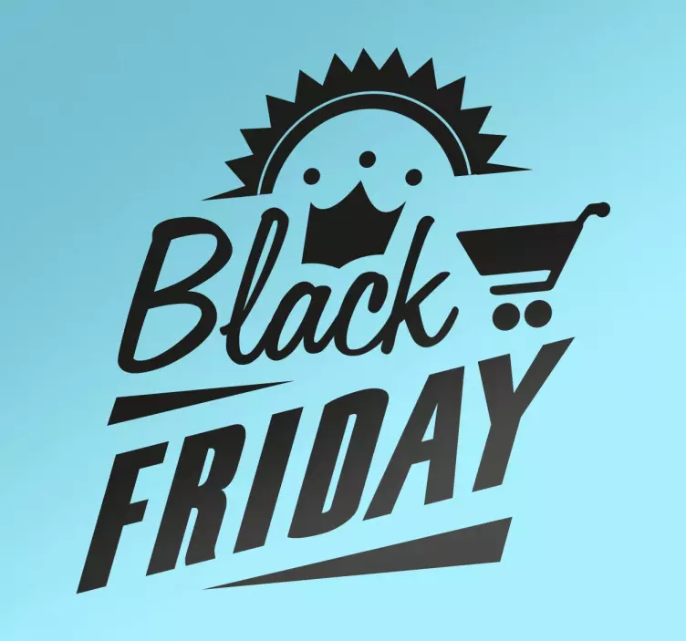 Einkaufen am Black Friday Sticker - TenStickers