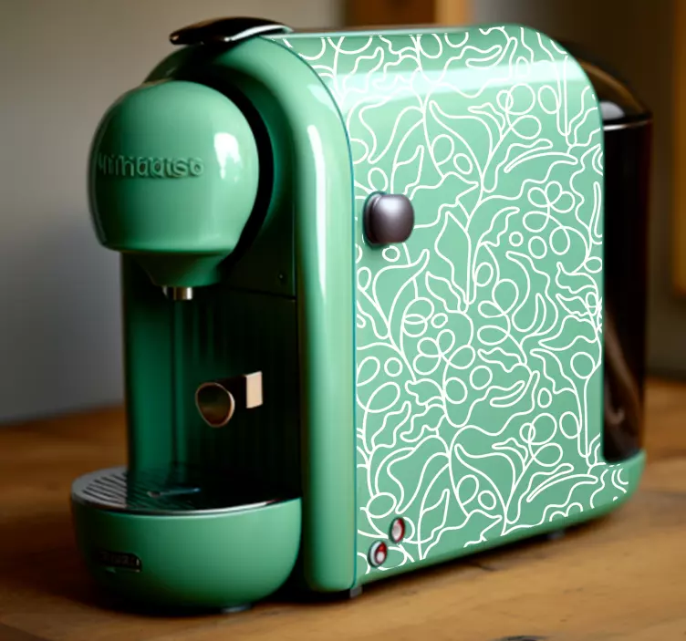 Aufkleber für Küchengerät abstrakte Pflanze - TenStickers