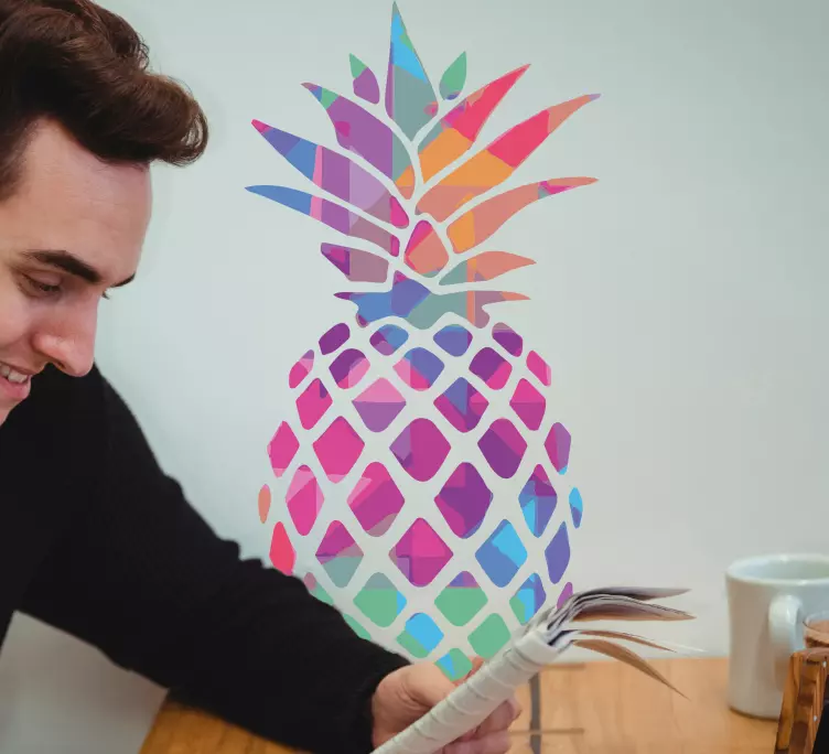 Wandtattoo Esszimmer Ananas-pop-art-stil - TenStickers