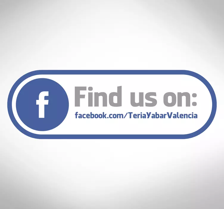 Aufkleber "find us on facebook" - TenStickers