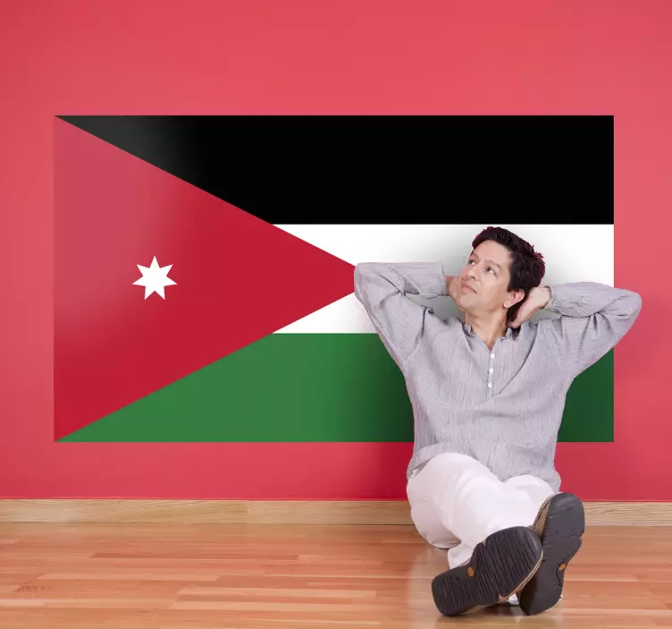 Aufkleber Flaggen jordanisches nationalbanner - TenStickers