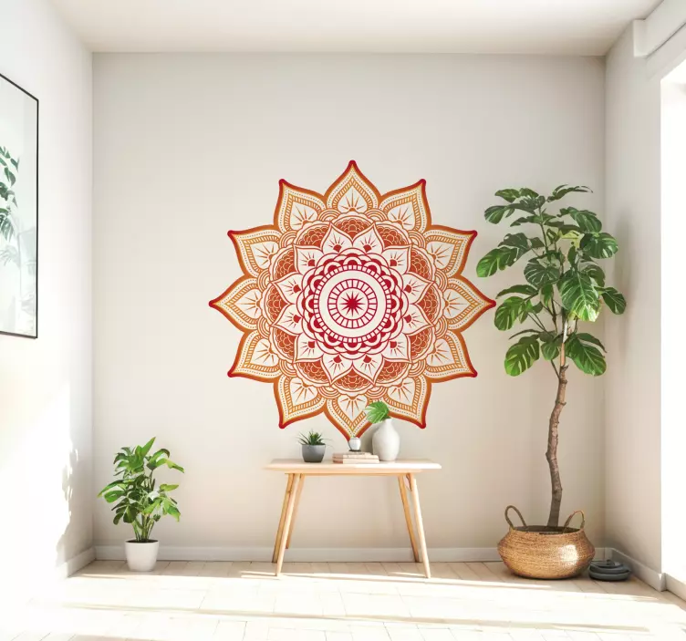 Wandtattoo floral Mandala Sonnenform - TenStickers