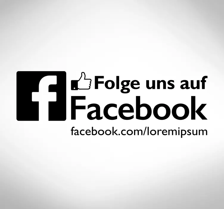 Aufkleber Folge uns auf Facebook - TenStickers