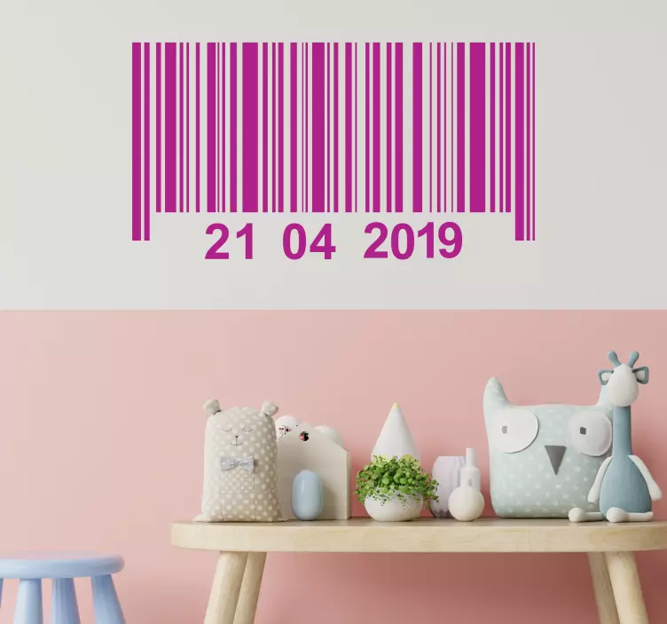 Aufkleber formen mit individueller barcode-gestaltung - TenStickers