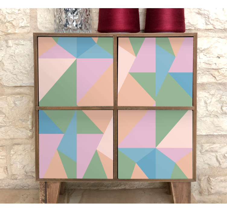 Klebefolie Möbel Formen Pastell dreiecke kunst geometrisch - TenStickers