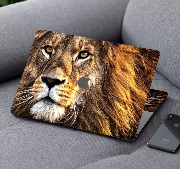 Aufkleber für Laptop Deckel Löwen Kopf - TenStickers