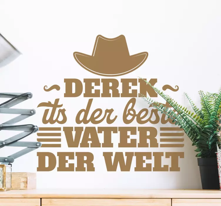 Aufkleber für die Wand Der beste Vater der Welt - TenStickers