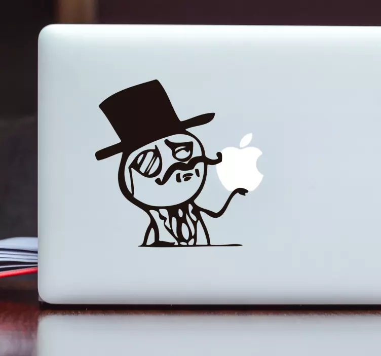 Laptop Sticker Gentleman Meme - TenStickers