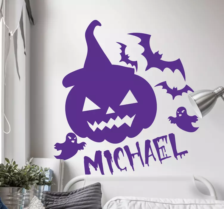 Aufkleber Halloween geisterhafte kürbisfamilie - TenStickers