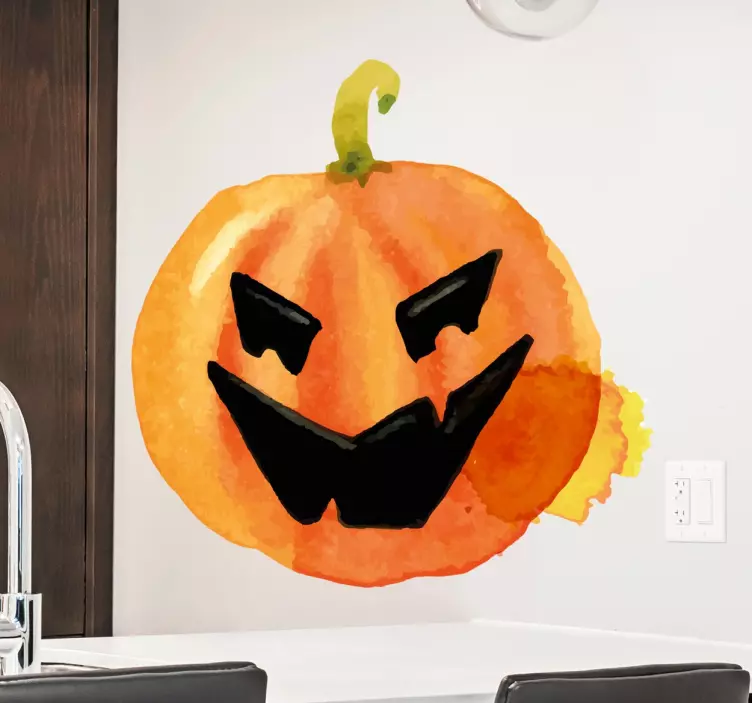 Aufkleber Halloween gruseliges kürbisgesicht - TenStickers