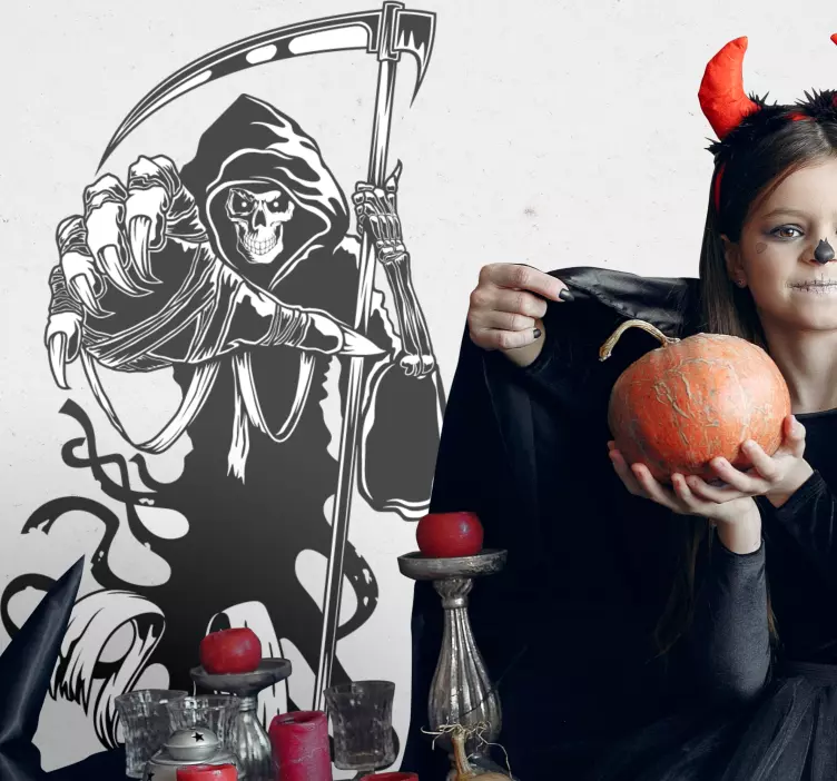 Aufkleber Halloween sensenmann-figur - TenStickers