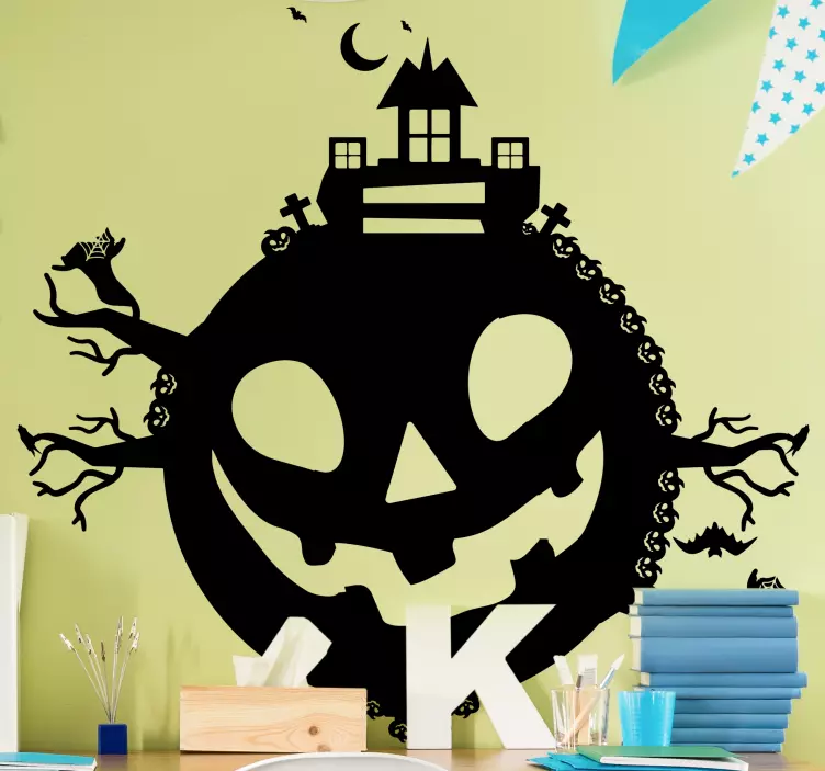 Aufkleber Halloween spukkürbishaus - TenStickers