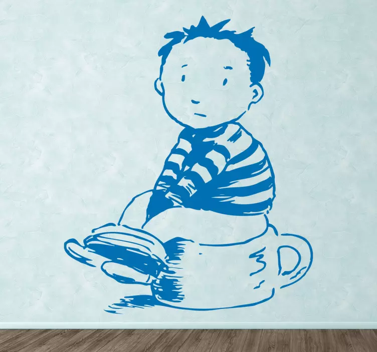 Aufkleber Junge Nachttopf - TenStickers