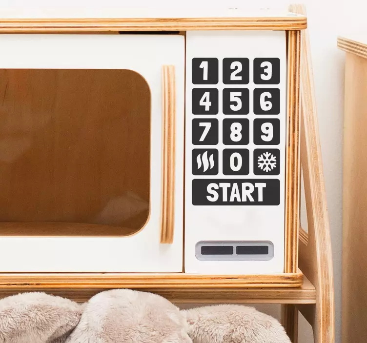 Wandtattoo Kinder berühren Spielen Mikrowelle - TenStickers