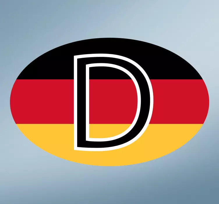Motorrad Aufkleber Länderkennzeichen Deutschland - TenStickers