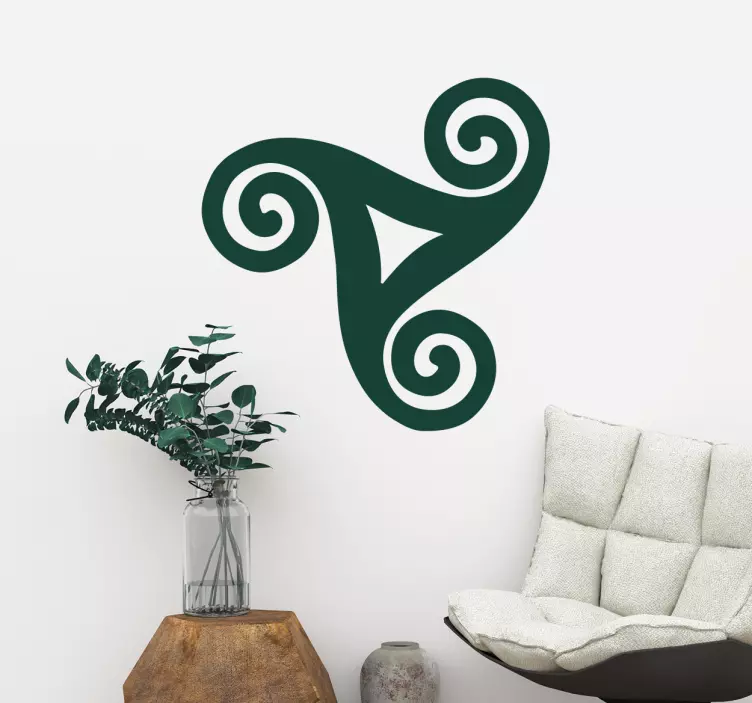 Wandtattoo Linie Keltisches Triskel - TenStickers