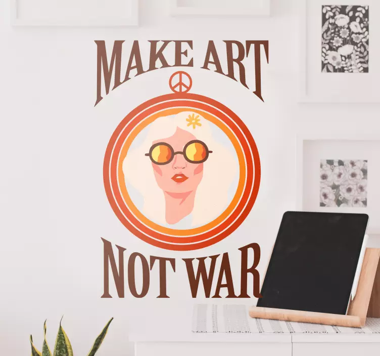 Aufkleber Make art not war - TenStickers