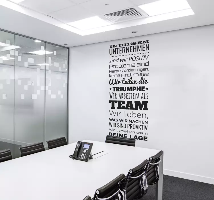 Wandtattoo Motivation in diesem Unternehmen - TenStickers