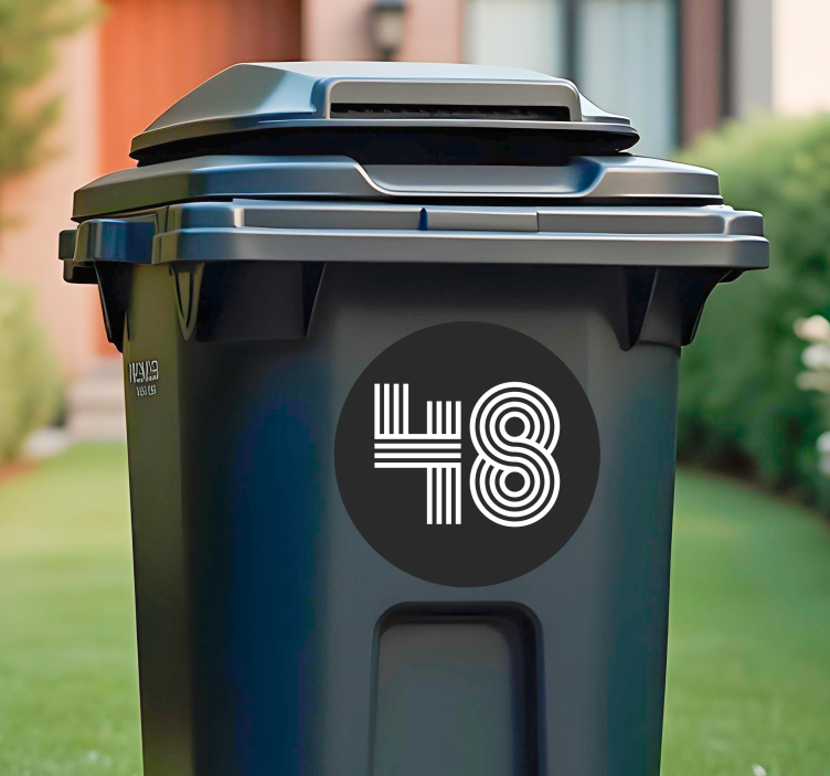 Mülltonnen Aufkleber Retro-liniennummern - TenStickers