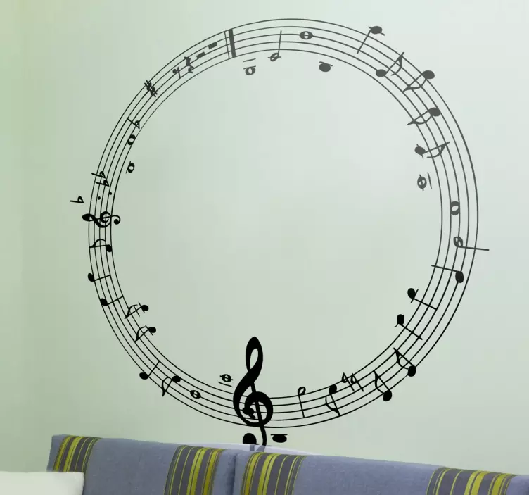 Wandtattoo Schlafzimmer Musiknoten - TenStickers