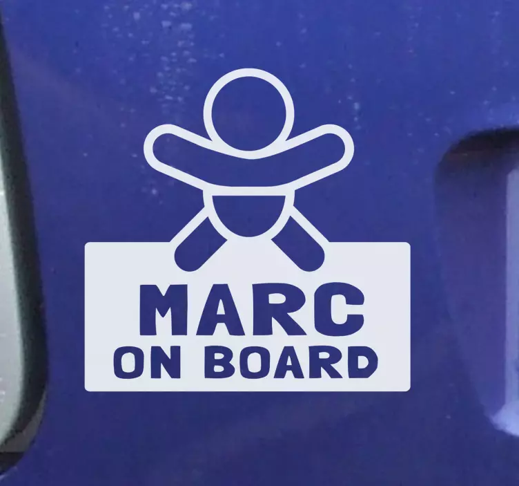 Aufkleber Name Baby an Board - TenStickers