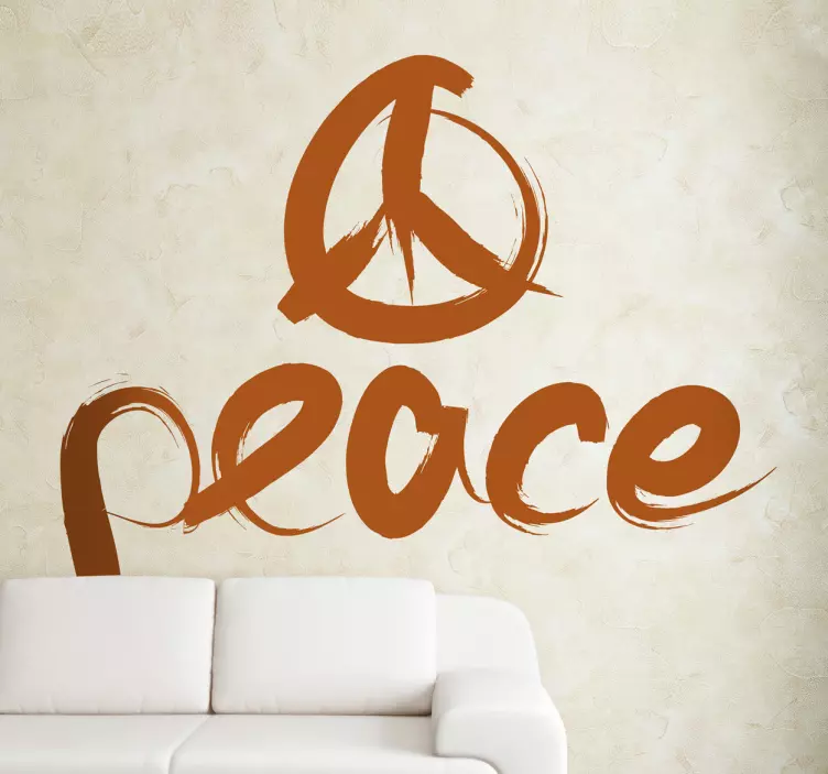 Wandtattoo Schlafzimmer Peace Zeichen - TenStickers