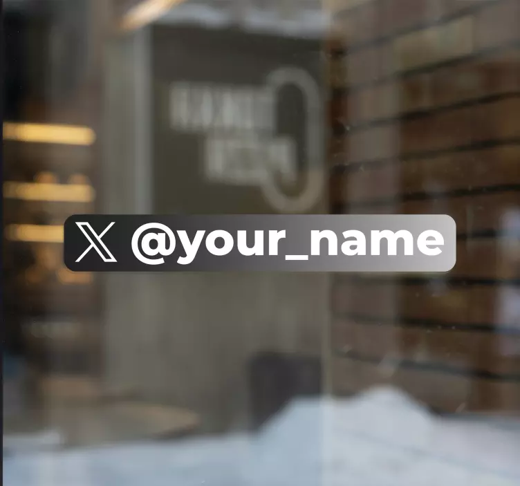 Aufkleber persönliches X Twitter-Symbol - TenStickers