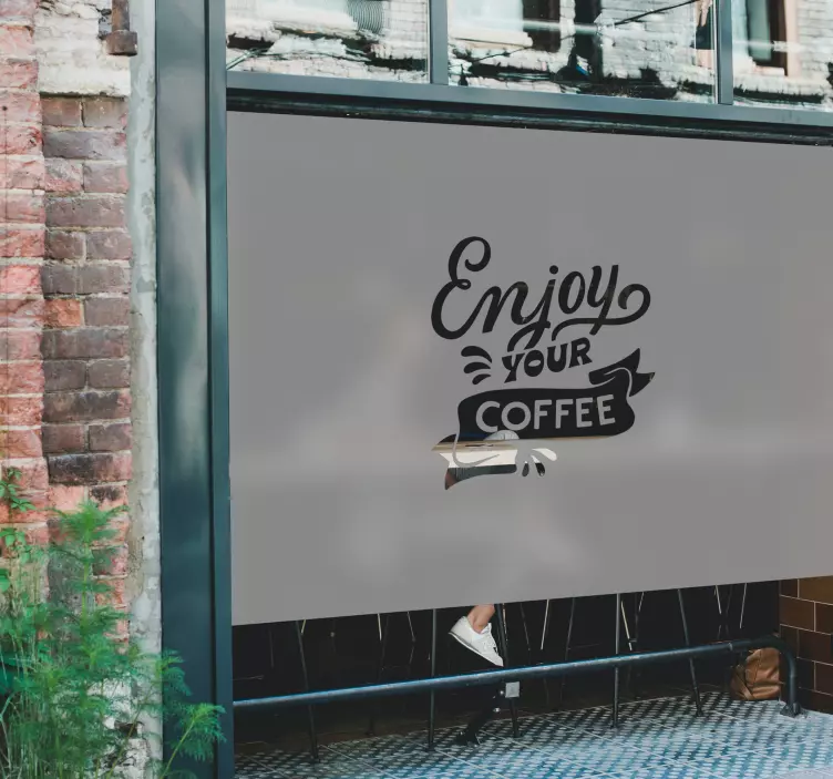 Schaufensteraufkleber ihr Logo auf durchsichtig - TenStickers