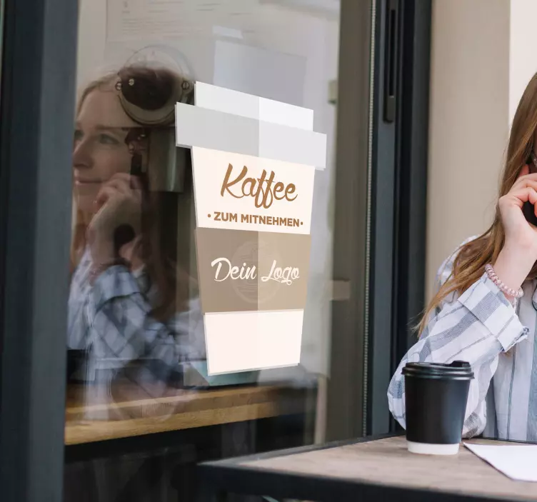 Schaufenster Aufkleber kaffeebecher-Zeichen - TenStickers